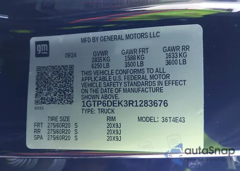 2024 GMC Canyon 4Wd At4 z USA, uszkodzony, nr VIN 1GTP6DEK3R1283676